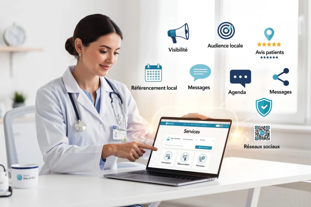 une médecin liste tous les avantages d'une plateforme de prise de rdv en ligne
